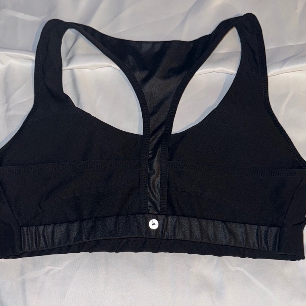 Black Racerback Sports Bra - Picture 2 of 2